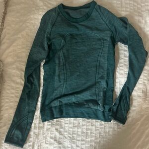 lululemon athletica Teal Long-Sleeve Seamless Performance Top